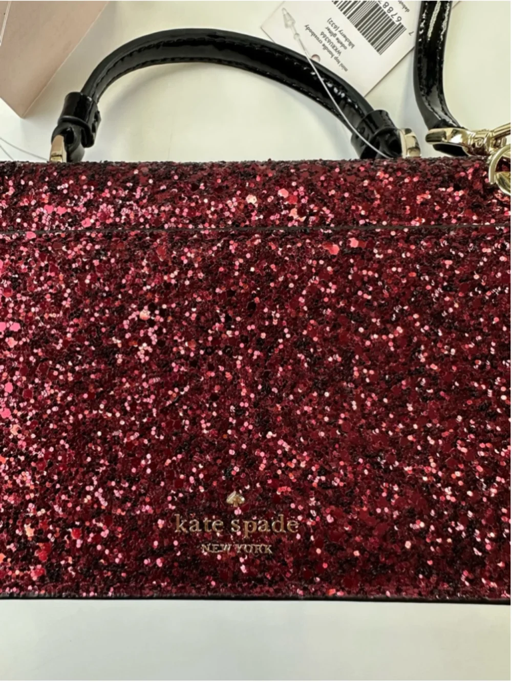 kate spade Odette Pink Glitter Mini Top Handle Crossbody Bag NWT